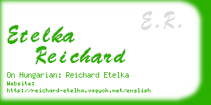 etelka reichard business card